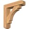 Ekena Millwork Merced Craftsman Smooth Bracket w/ Offset Brace, Western Red Cedar, 5 1/2"W x 22"D x 22"H BKT0604X22X22MRC04SWR - alternate 1